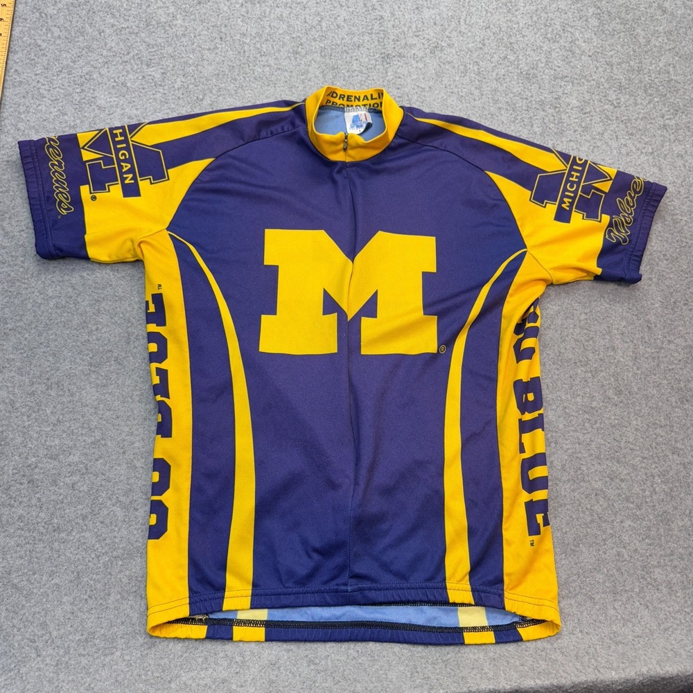 Michigan Maize & Blue Cycling Jersey - Yellow/Navy